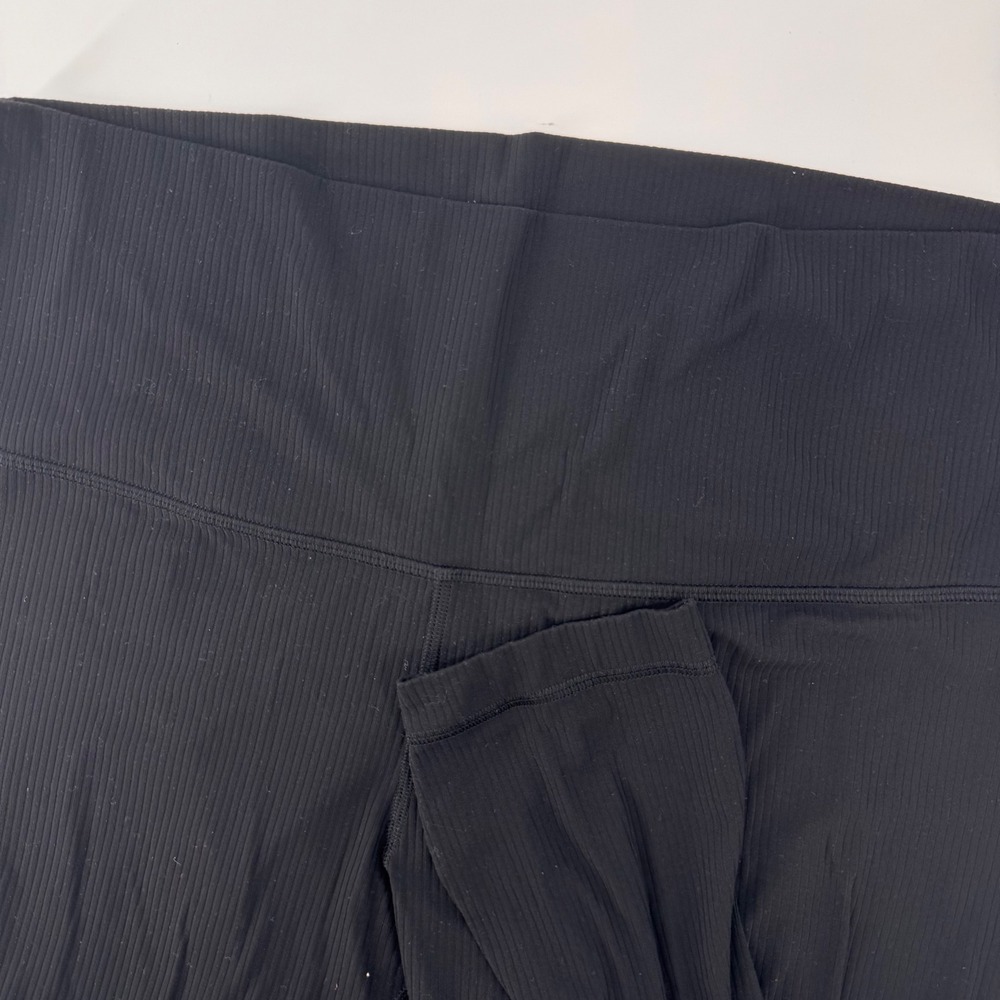 Lululemon Align Ribbed 28" Leggings Womens 12 Black High Rise Full Length W5EU7S